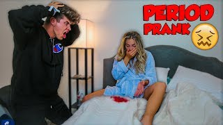 PERIOD PRANK ON BOYFRIEND HE FREAKED OUT [upl. by Hatnamas456]