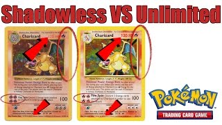 In depth of how to tell Shadowless Pokemon TCG cards from Unlimited cards [upl. by Nikki]