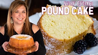 BEST Easy Pound Cake Recipe Sour Cream Pound Cake [upl. by Braynard]