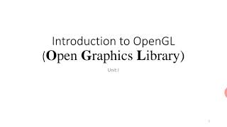 Introduction to OpenGL [upl. by Laveen]