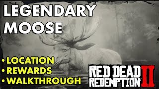 Red Dead Redemption 2  Legendary Moose Location Rewards Walkthrough [upl. by Aiym]