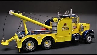 AMT Peterbilt 359 Wrecker 125 Scale Model Kit Build Review AMT1133 [upl. by Rise]