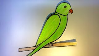 How to draw a Parrot step by step  Easy Parrot Drawing [upl. by Nauqaj]