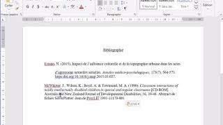 Bibliographie APA [upl. by Pani]