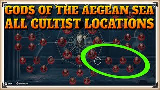 Assassins Creed Odyssey All GODS OF THE AEGEAN SEA Cultist Locations  Cult Unmasked Trophy [upl. by Garreth]