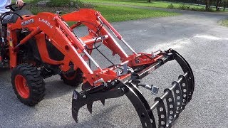 55quot Wicked Grapple on Kubota B2601 [upl. by Zenitram256]