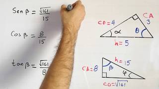 Cómo hallar un ángulo en un triángulo rectángulo  Funciones trigonométricas inversas [upl. by Peursem]