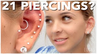 21 Piercings In ONE DAY INSANE [upl. by Schumer901]