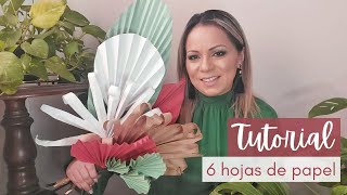 🍂 Tutorial hojas de papel estilo boho  DIY hojas de palma 🌿 [upl. by Halbert]