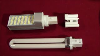 Ottlite PL13E fluorescent lamp conversion to LED lamp [upl. by Ynohtnael119]