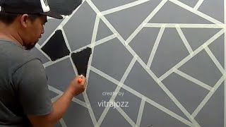 How to Paint Geometric Wall [upl. by Vala]