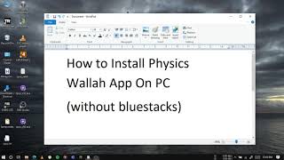 How to install Physics Wallah App on PC without BlueStacks [upl. by Salokcin887]