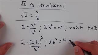 Proof Square Root of 2 is Irrational [upl. by Colbert987]