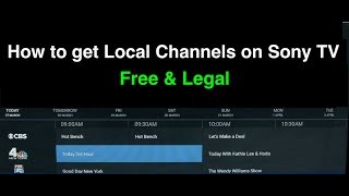 How to get Local Channels on Sony Smart TV [upl. by Skutchan]