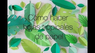 Cómo hacer Hojas Tropicales de papel [upl. by Elohcin]