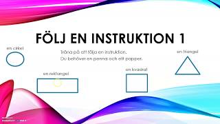 FÖLJ EN INSTRUKTION 1 [upl. by Noelc883]