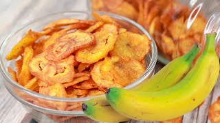 Crispy Banana Chips Recipe  Homemade Banana Chips Recipe  Tea Time Snacks  Toasted [upl. by Laeria]