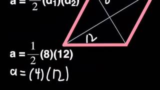 Finding the Area of a Rhombus [upl. by Noe]