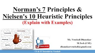 HCI 53 Norman’s 7 Principles  Nielsens 10 Heuristic Design Principles  with Examples [upl. by Joscelin103]