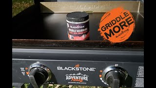 SEASONING THE 22 INCH ADVENTURE READY BLACKSTONE GRIDDLE  HOW TO STEP BY STEP [upl. by Aiva]