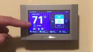 American Standard Gold xL 824 color wifi thermostat tutorial Nexia [upl. by Chico]