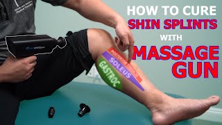 How To Use A Massage Gun On Shin Splints  Physical Therapist Teaches [upl. by Yttap]