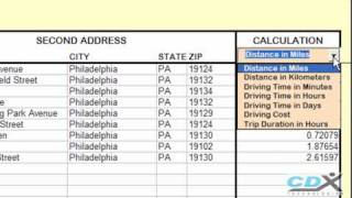 Driving Distance and Time Calculations in an Excel Template [upl. by Notsnhoj]