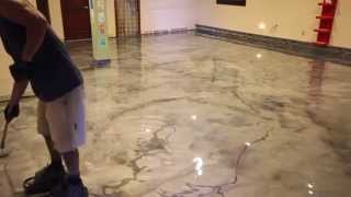 Creative Metallic Epoxy Installation  Metallic Epoxy Floor [upl. by Akimrej963]