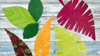 COMO HACER HOJAS DE PAPEL  MOLDES GRATIS  HOW TO MAKE PAPER LEAVES [upl. by Akemat]