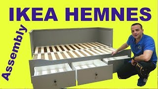 Ikea HEMNES Day bed assembly instructions [upl. by Eserahc562]