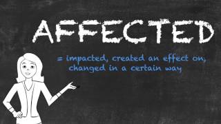 Affected vs Effected  Ask Linda  English Grammar [upl. by Leynwad902]