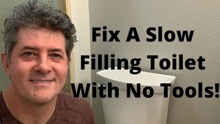 Fix A Slow Filling Toilet TankWith No Tools [upl. by Awad]