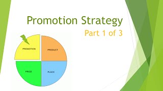 Marketing Mix Promotion Strategy part 1 [upl. by Hevak]