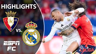 🚨 KYLIAN MBAPPE GOAL 🚨 Osasuna vs Real Madrid  LALIGA Highlights  ESPN FC [upl. by Anehsak]