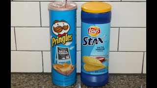 Pringles vs Lay’s Salt amp Vinegar Potato Chips Comparison amp Review [upl. by Rayford]