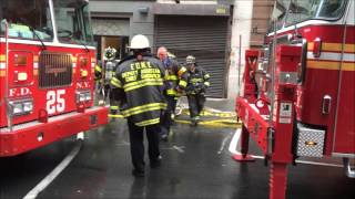 FDNY RESPONDING TO ON SCENE amp BATTLING A 1075 COMMERCIAL FIRE ON WEST 65TH STREET IN MANHATTAN [upl. by Calen400]