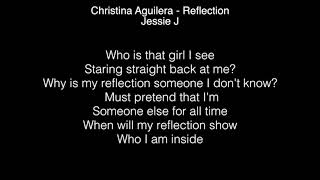 Jessie J  Reflection Lyrics Christina Aguilera The Singer 2018 [upl. by Eimrots231]