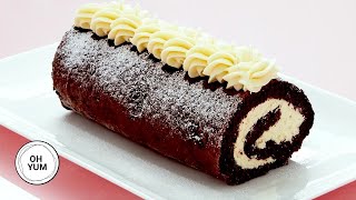 Professional Baker Teaches You How To Make CHOCOLATE SWISS ROLL [upl. by Anha]