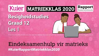 Kuier Rapport Matriekklas Besigheidstudies Les 1 [upl. by Maisey664]