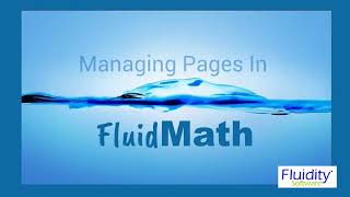 FluidMath  Managing Pages in FluidMath [upl. by Klement]