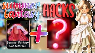 THE SUMMER FANTASY SET OUTFIT HACKS  Royale High Summer Outfit Hacks [upl. by Ayanad120]