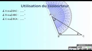 Lutilisation du rapporteur dangle [upl. by Ermentrude]