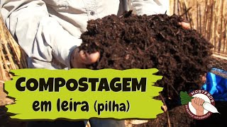 Compostagem em leira pilha [upl. by Mor]