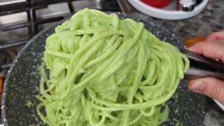 GREEN SPAGHETTI  EASY Mexican Style Green Spaghetti  Spaghetti Verde Recipe [upl. by Ariayek]