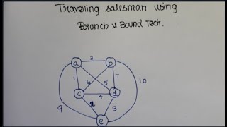 Travelling salesman using Branch amp Bound technic in Tamil [upl. by Crandall880]