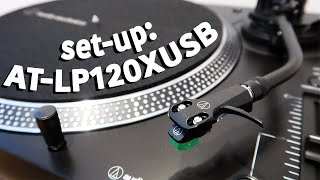 ATLP120XUSB turntable setup 🔧 how to guide for beginners [upl. by Yadahs]