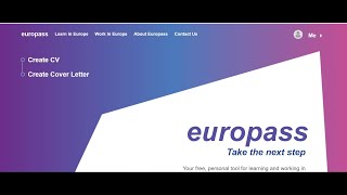 CREATE A CV USING EUROPASS  STEP BY STEP GUIDE [upl. by Ahseral99]