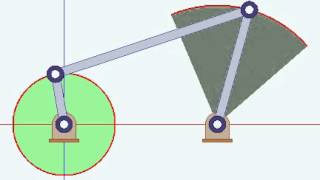 CrankRocker FourBar Linkage [upl. by Ennayelsel629]