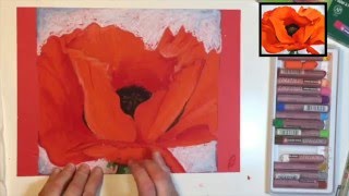 Georgia O Keeffe Oil Pastel Reproduction Tutorial [upl. by Imik845]