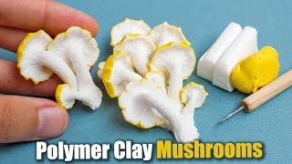 Polymer Clay Mushroom Sculpture  How To Tutorial [upl. by Munster266]